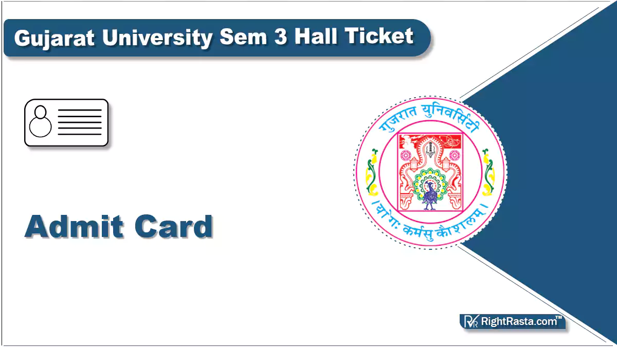Gujarat University Sem 3 Hall Ticket