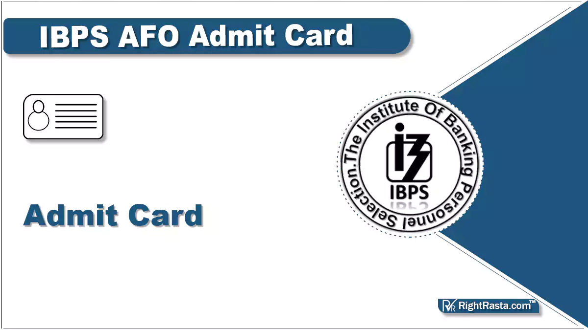 IBPS AFO Admit Card