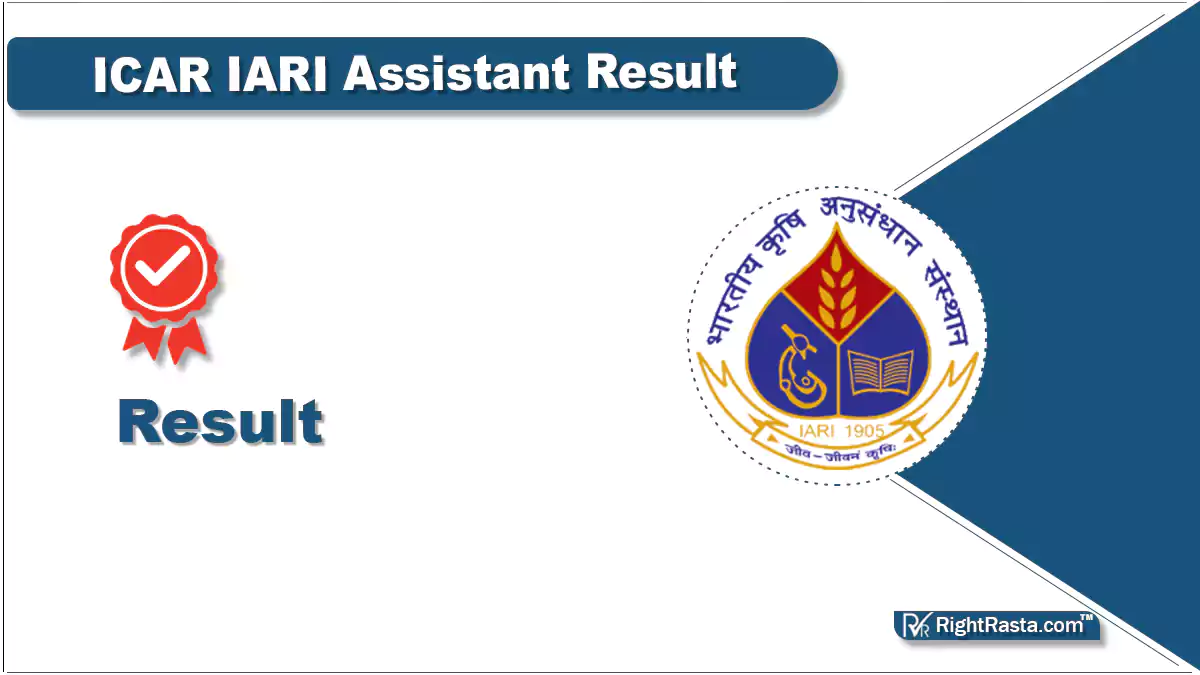 ICAR IARI Assistant Result