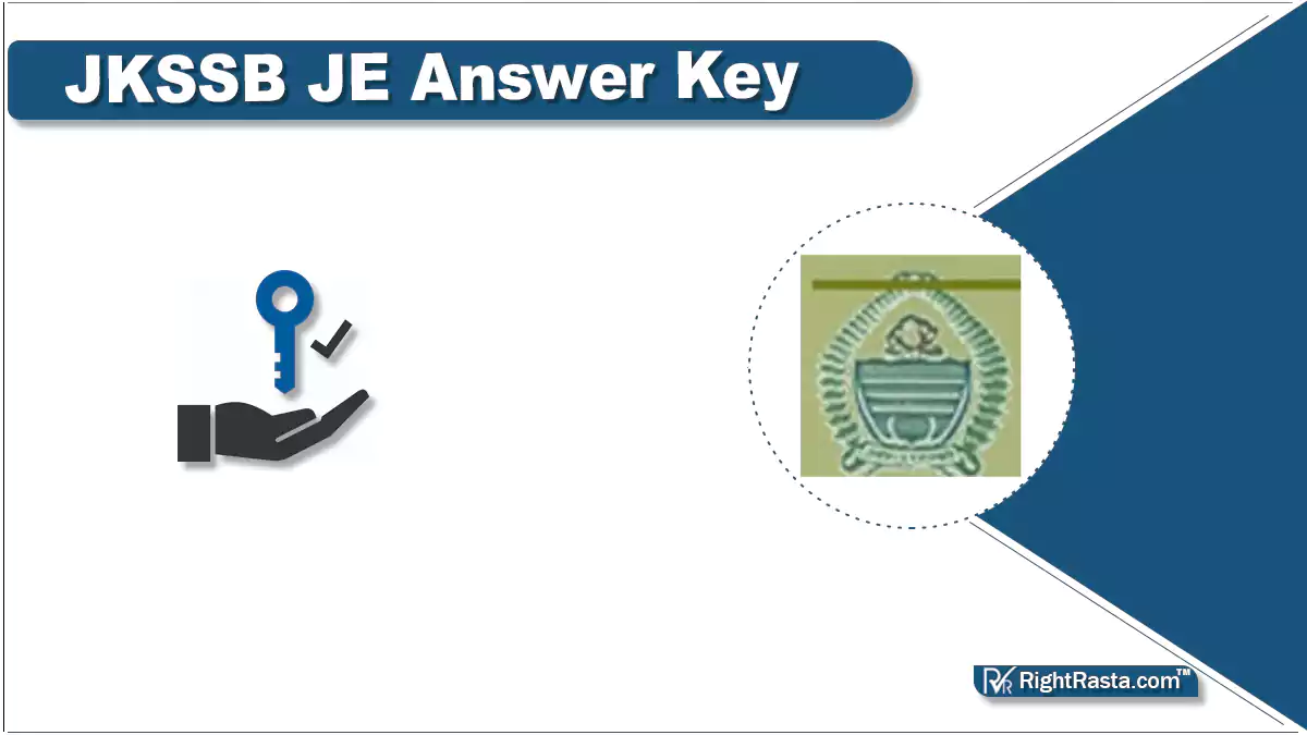JKSSB JE Answer Key