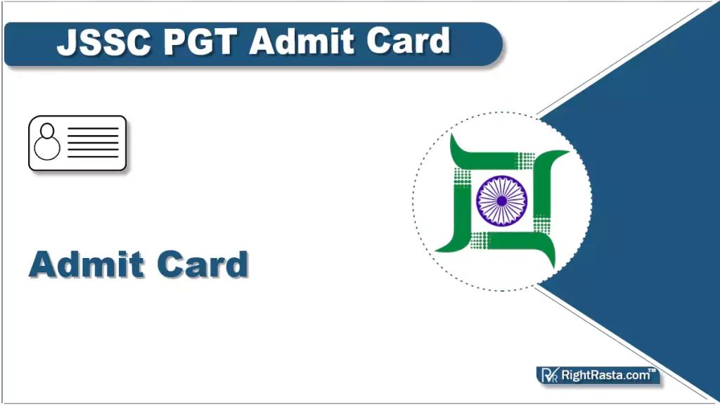 JSSC PGT Admit Card