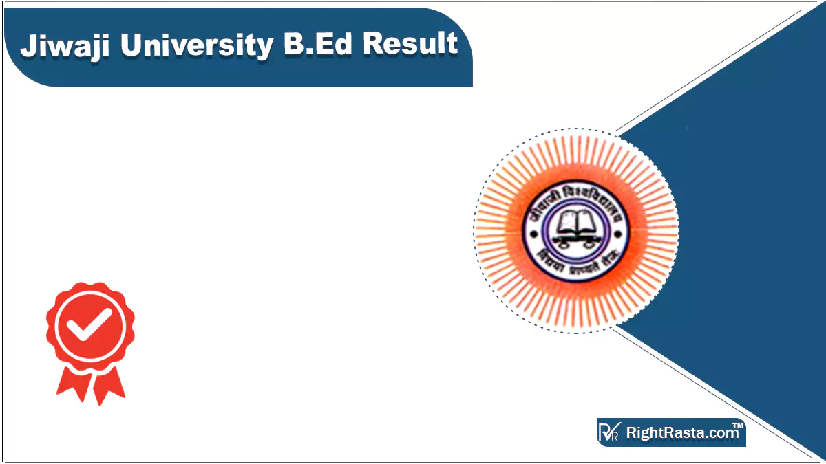 Jiwaji University B.Ed Result