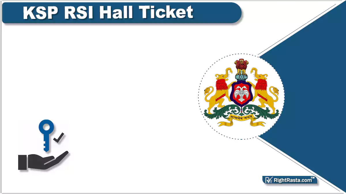 KSP RSI Hall Ticket
