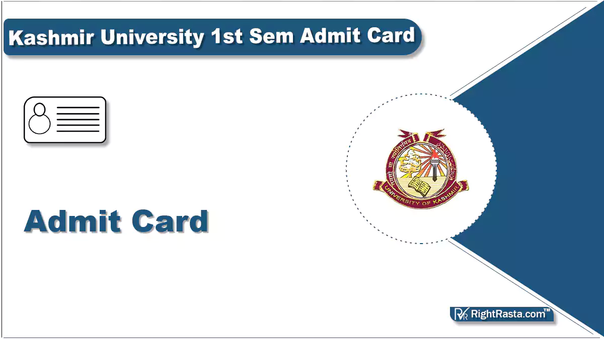 Kashmir University 1st Sem Admit Card