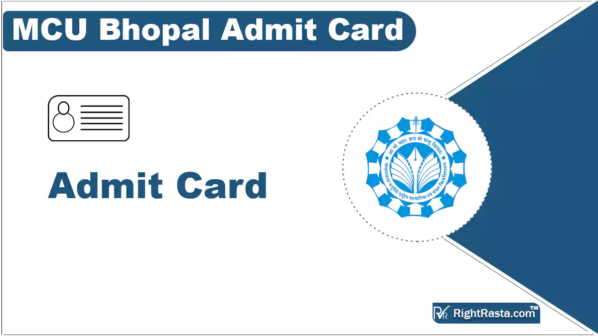 MCU Bhopal Admit Card