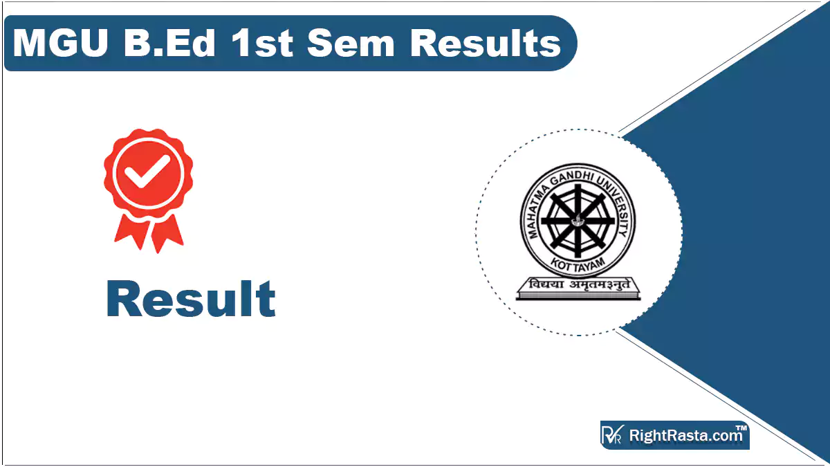 MGU B.Ed 1st Sem Results