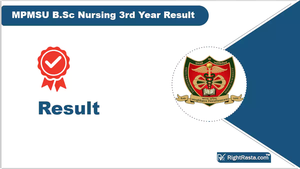 MPMSU B.Sc Nursing 3rd Year Result