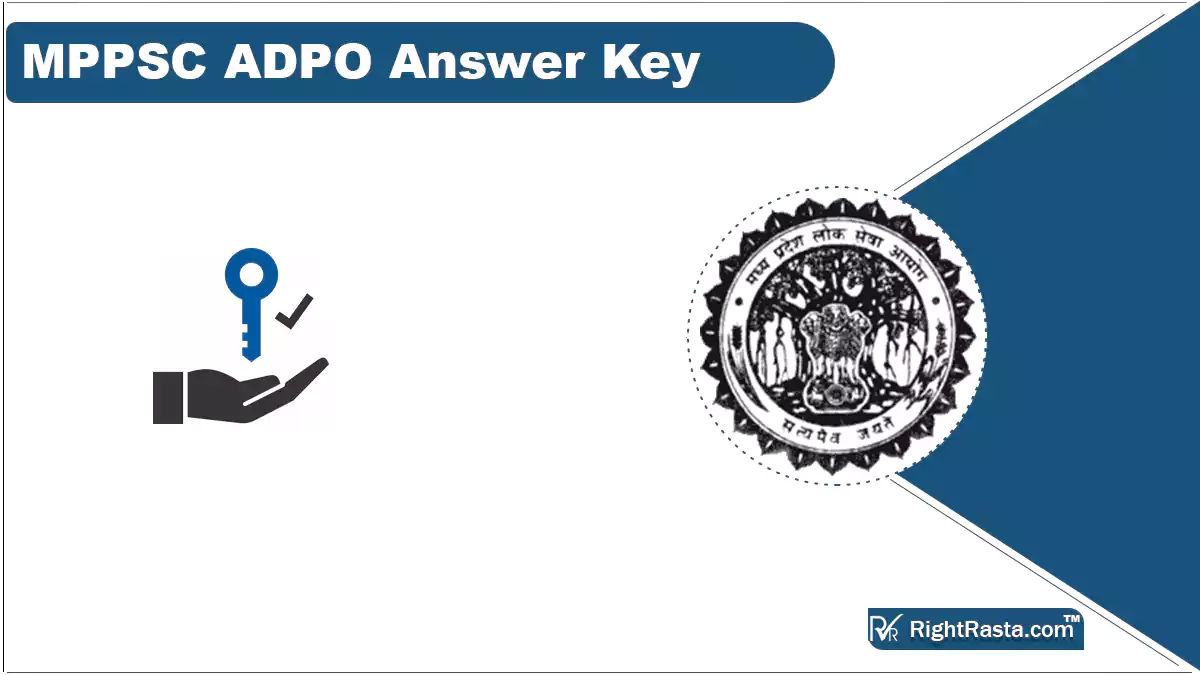 MPPSC ADPO Answer Key