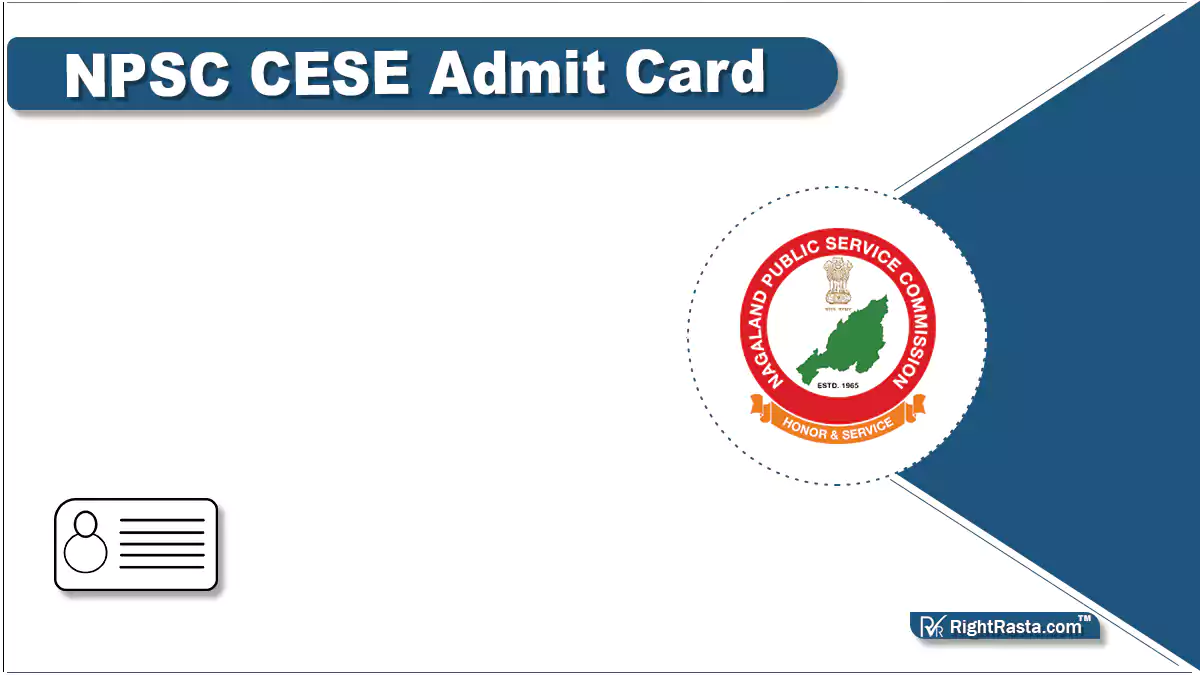 NPSC CESE Admit Card