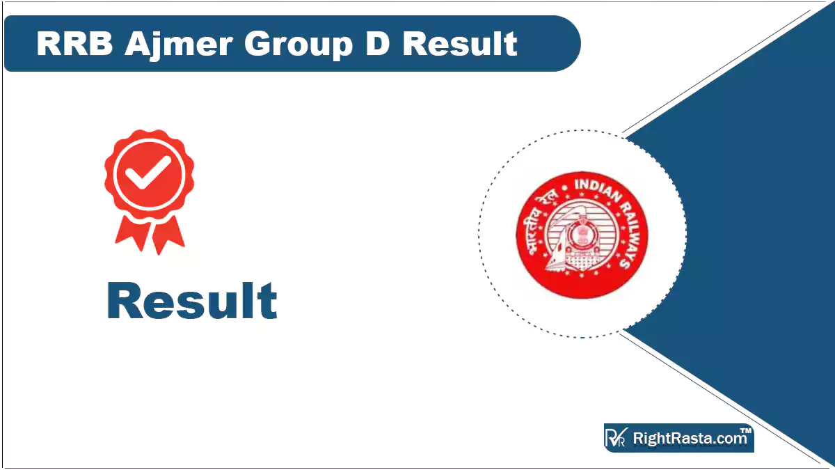 RRB Ajmer Group D Result