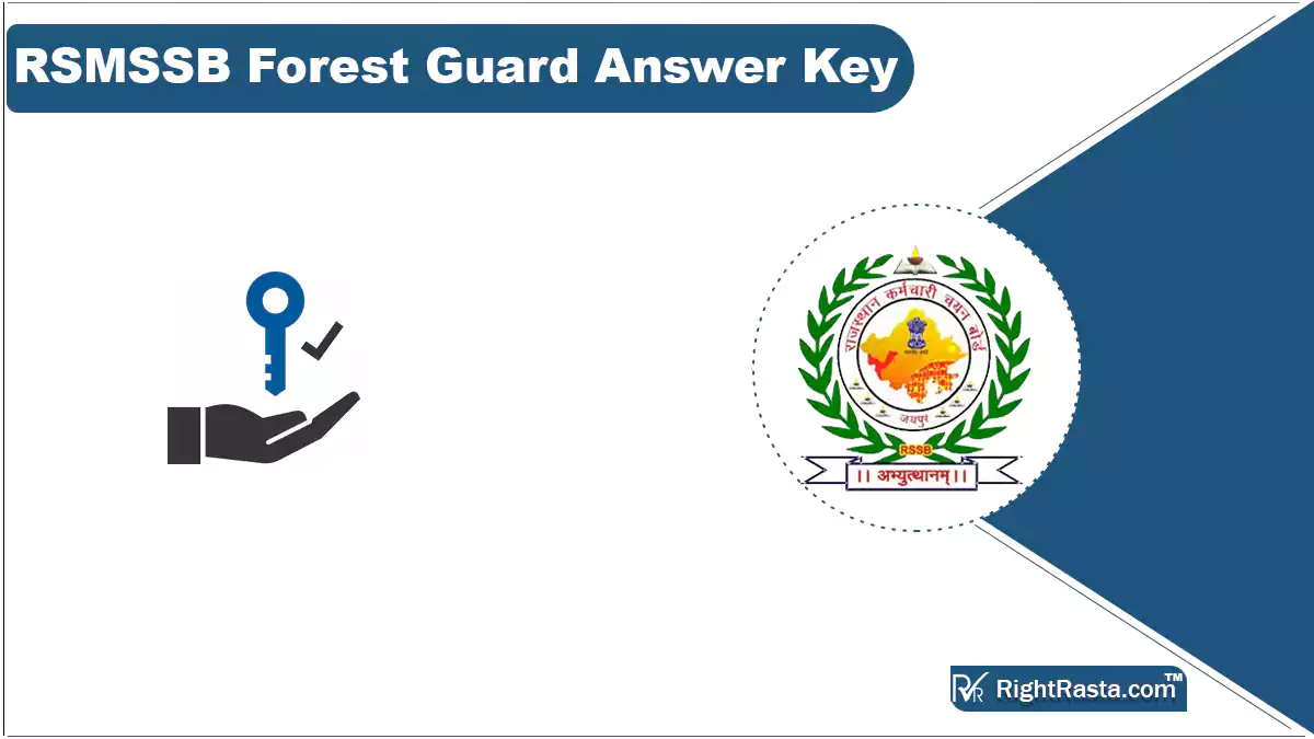 RSMSSB Forest Guard Answer Key