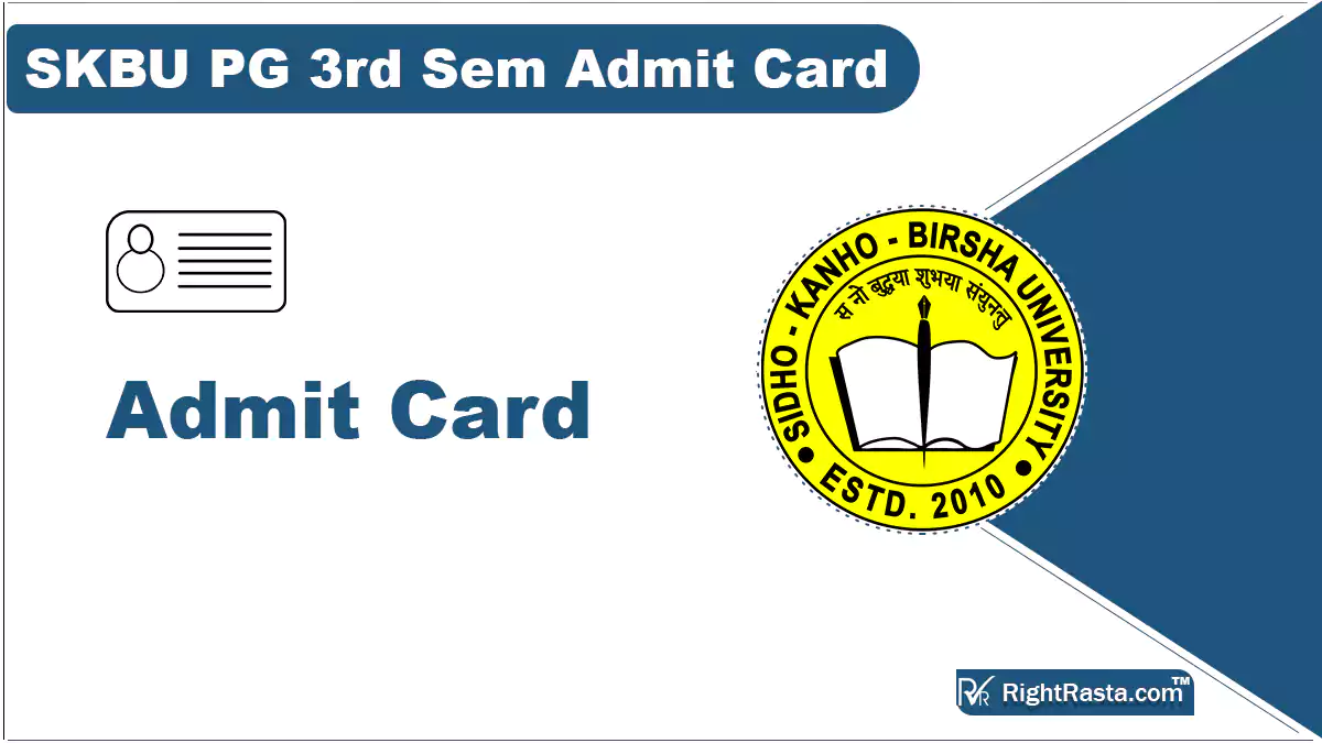 SKBU PG 3rd Sem Admit Card