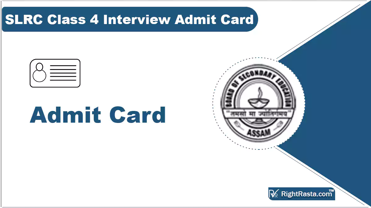 SLRC Class 4 Interview Admit Card