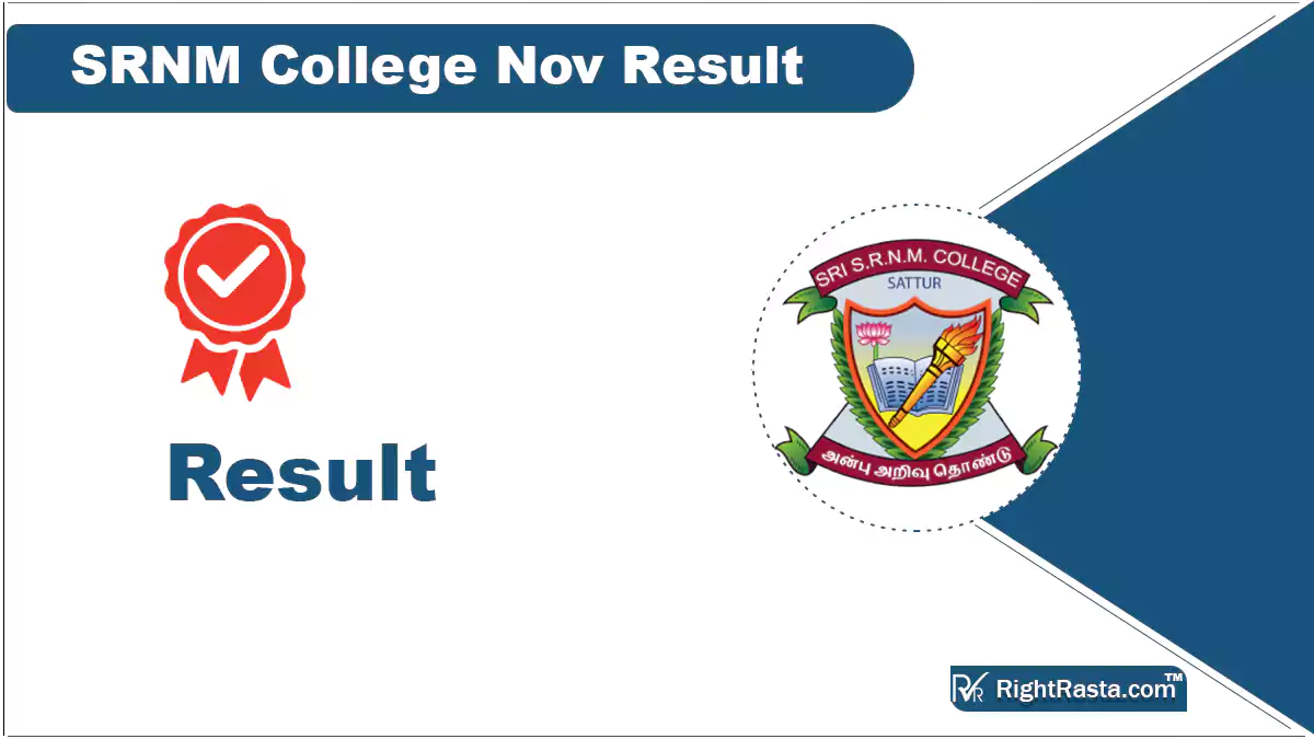 SRNM College Nov Result