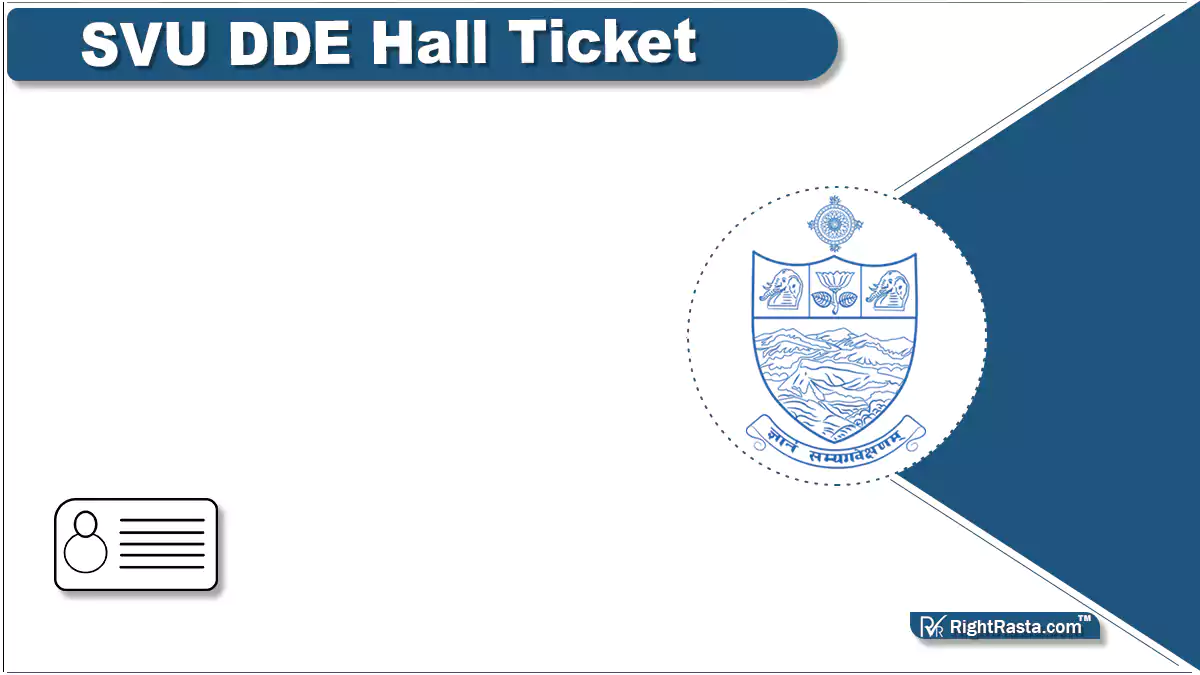 SVU DDE Hall Ticket