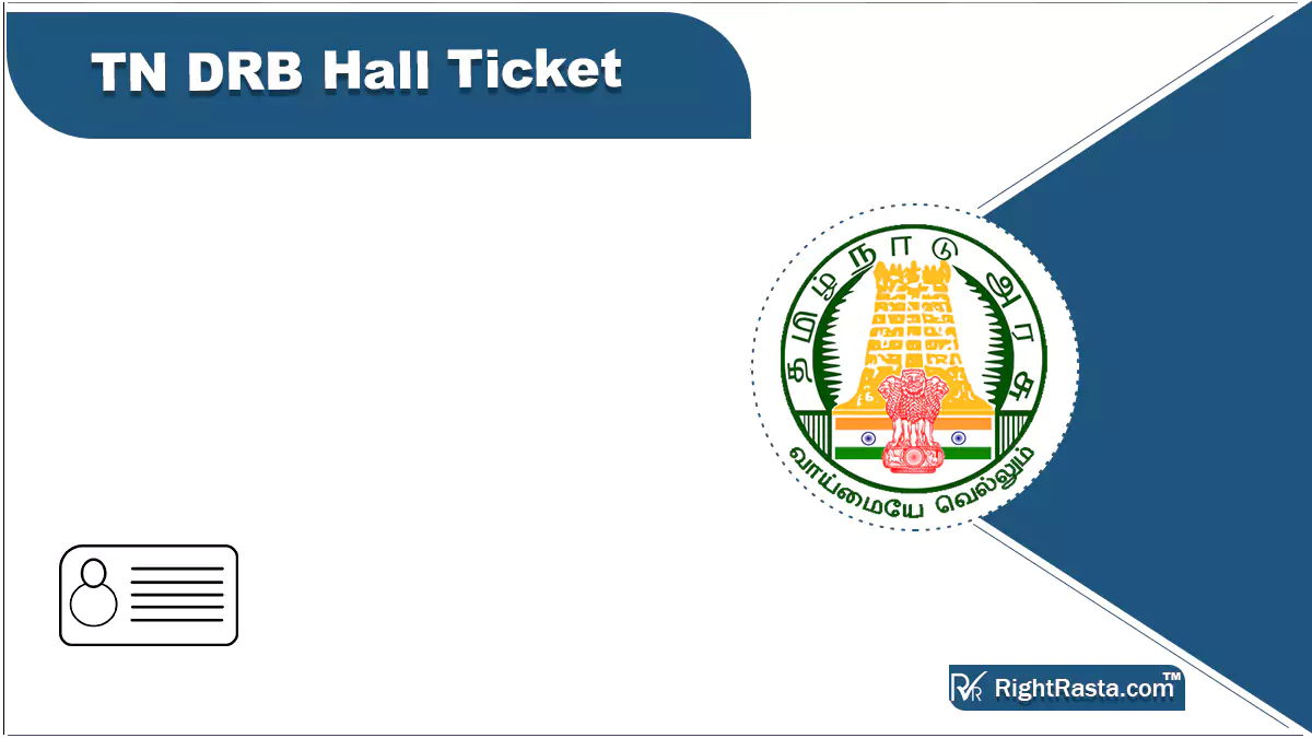 TN DRB Hall Ticket