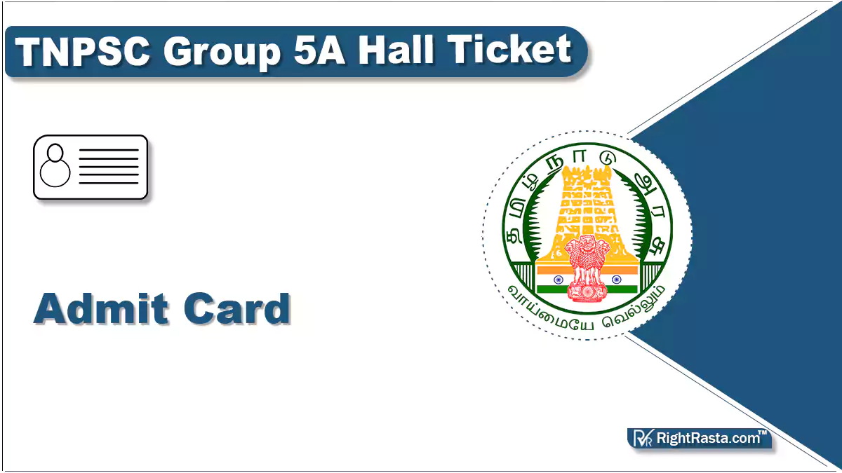 TNPSC Group 5A Hall Ticket