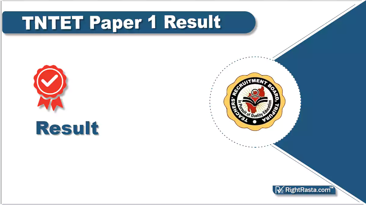 TNTET Paper 1 Result