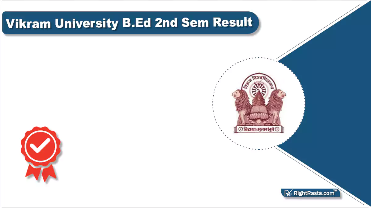 Vikram University B.Ed 2nd Sem Result