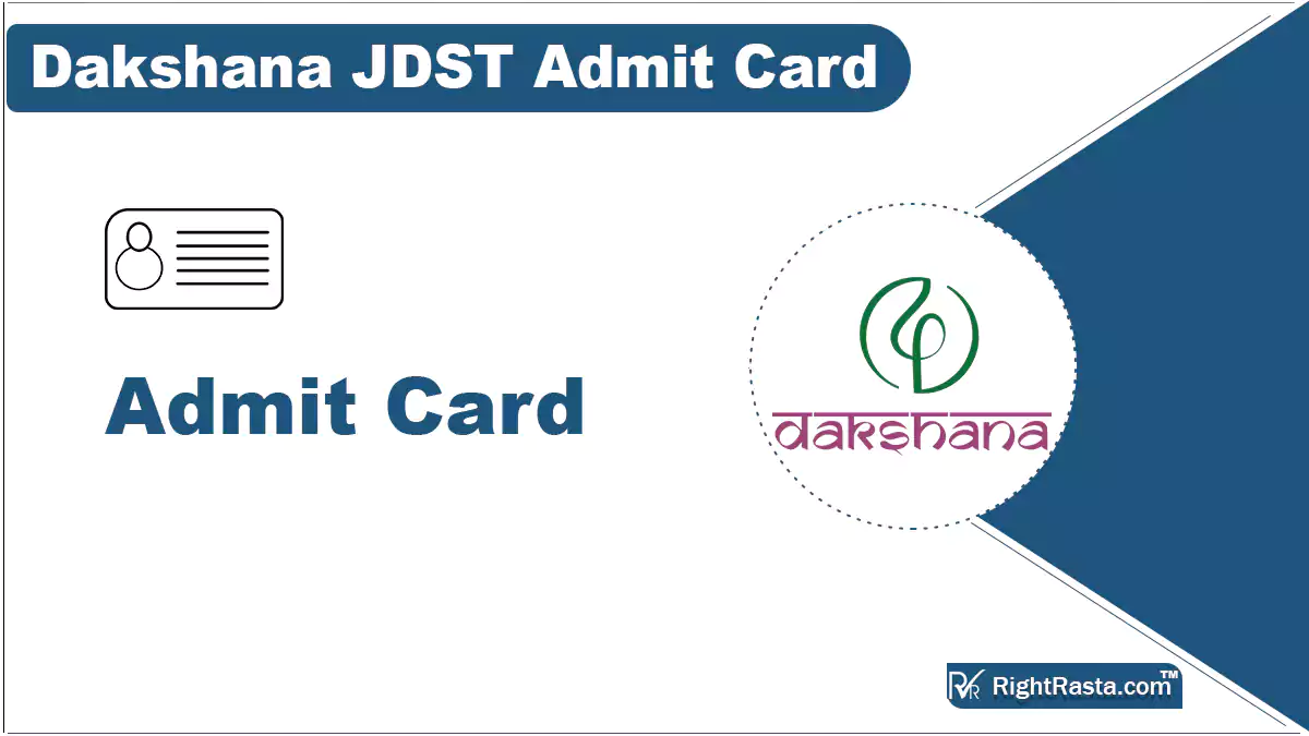 Dakshana JDST Admit Card