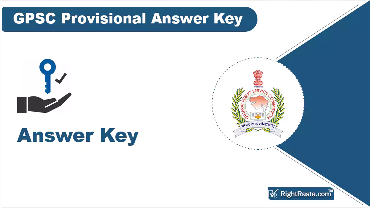 GPSC Provisional Answer Key