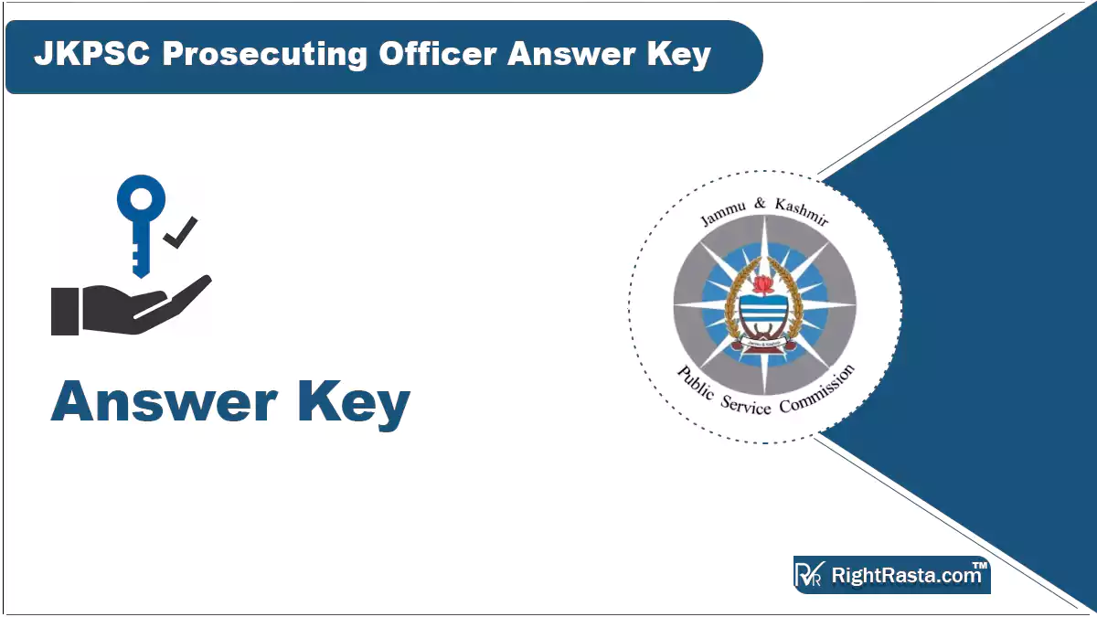 JKPSC Prosecuting Officer Answer Key