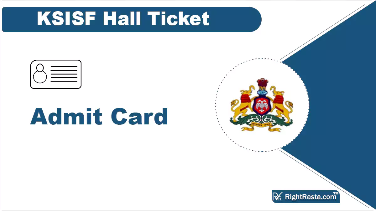 KSISF Hall Ticket