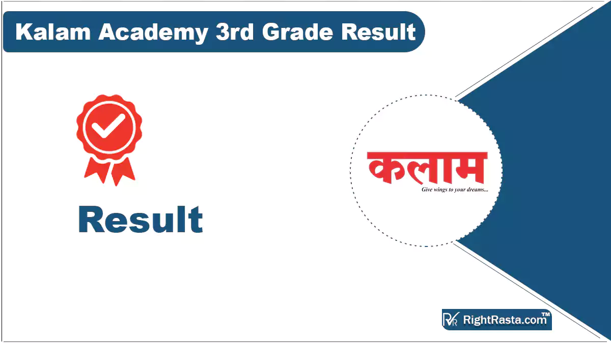 Kalam Academy 3rd Grade Result