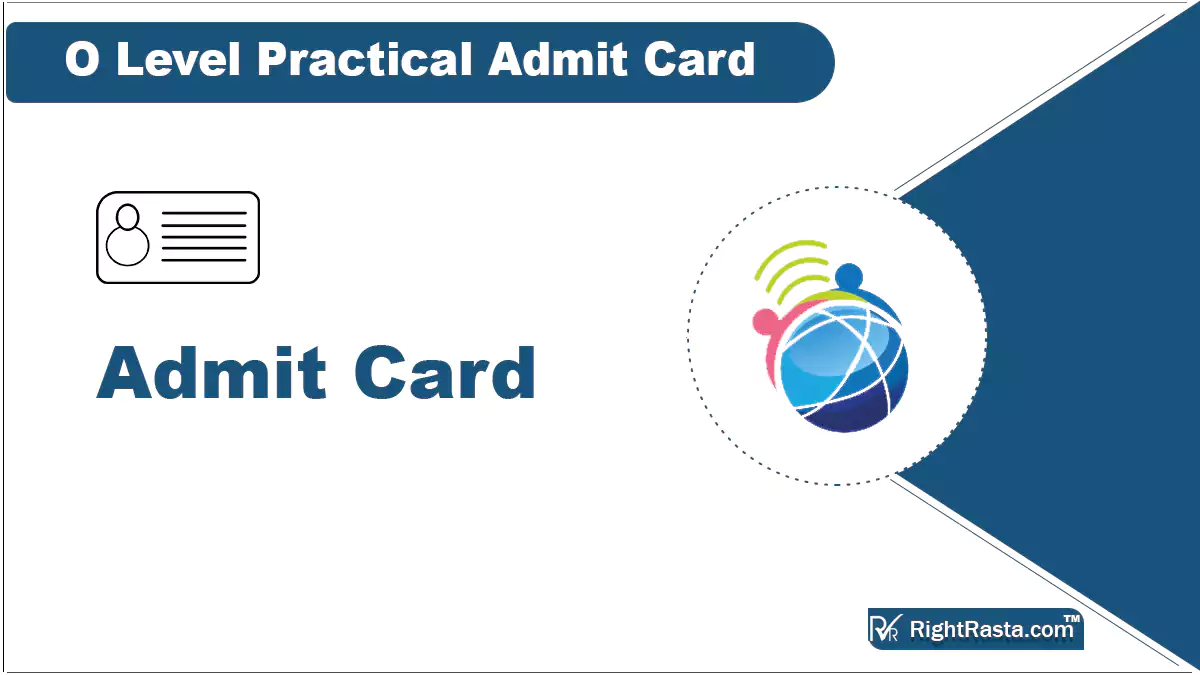 O Level Practical Admit Card