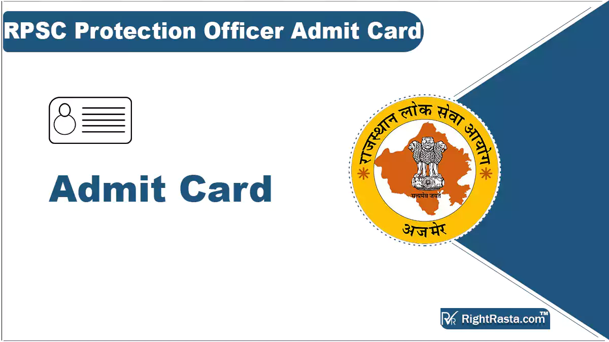 RPSC Protection Officer Admit Card