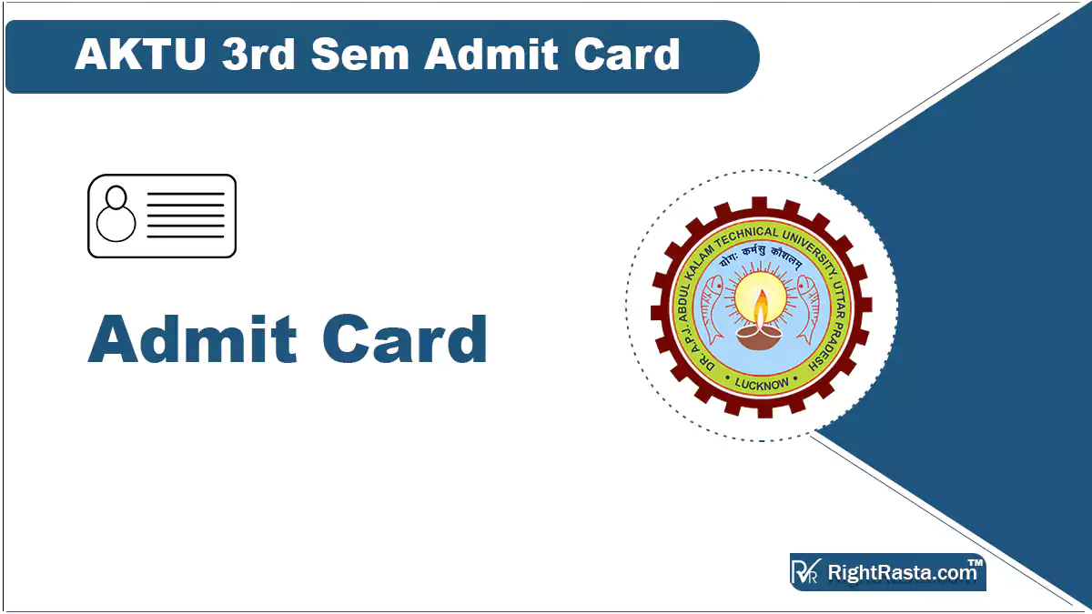 AKTU 3rd Sem Admit Card