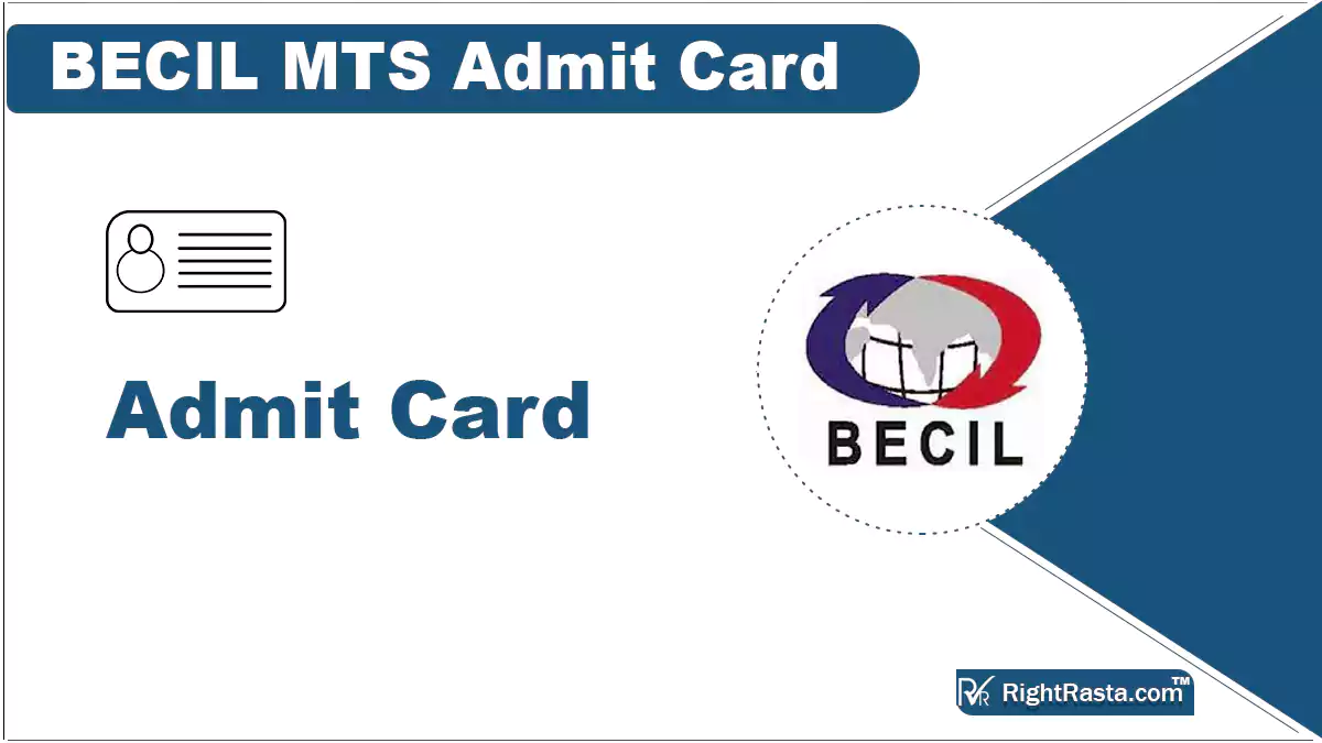 BECIL MTS Admit Card