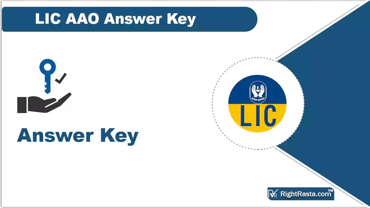 LIC AAO Answer Key
