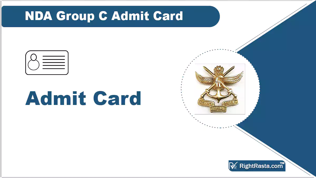 NDA Group C Admit Card