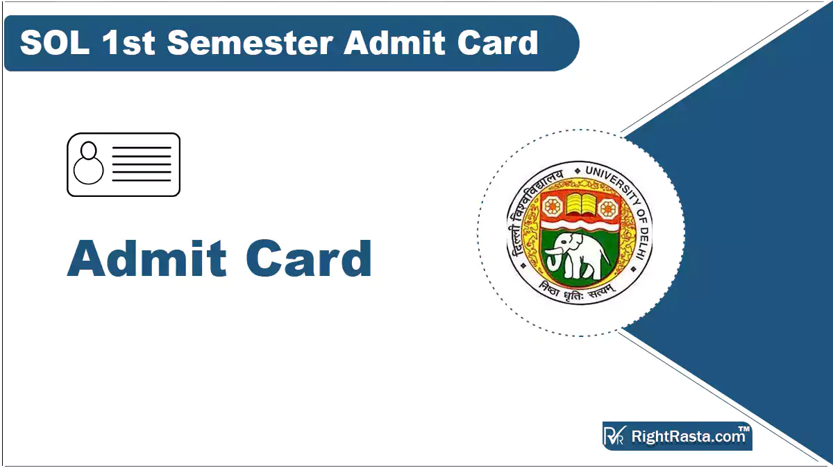SOL 1st Semester Admit Card