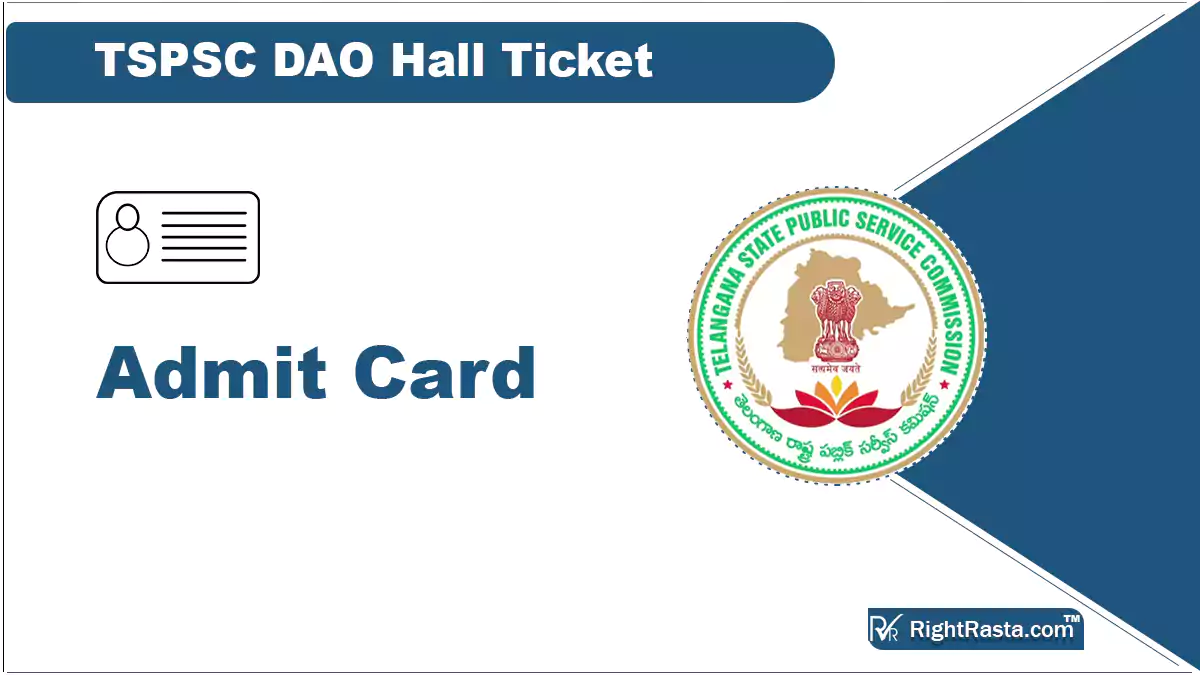 TSPSC DAO Hall Ticket