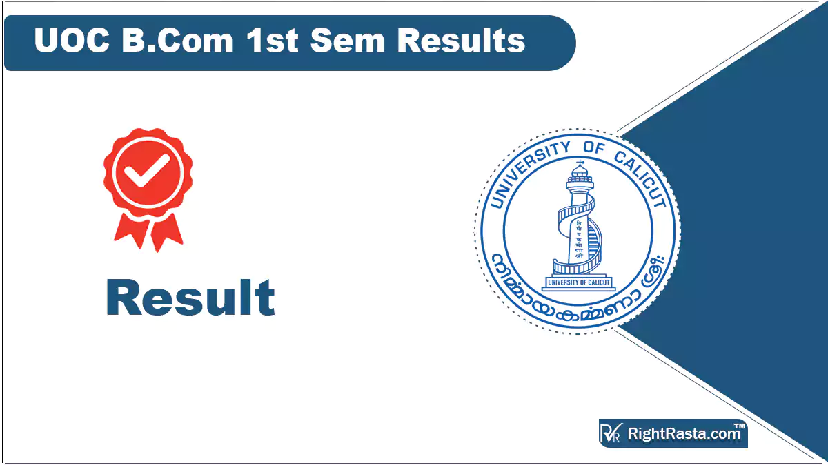 UOC B.Com 1st Sem Results