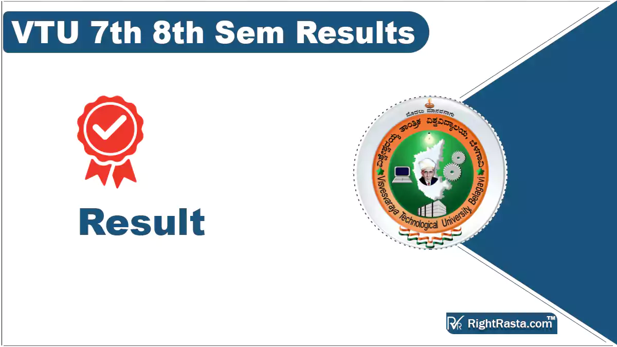 VTU 7th 8th Sem Results