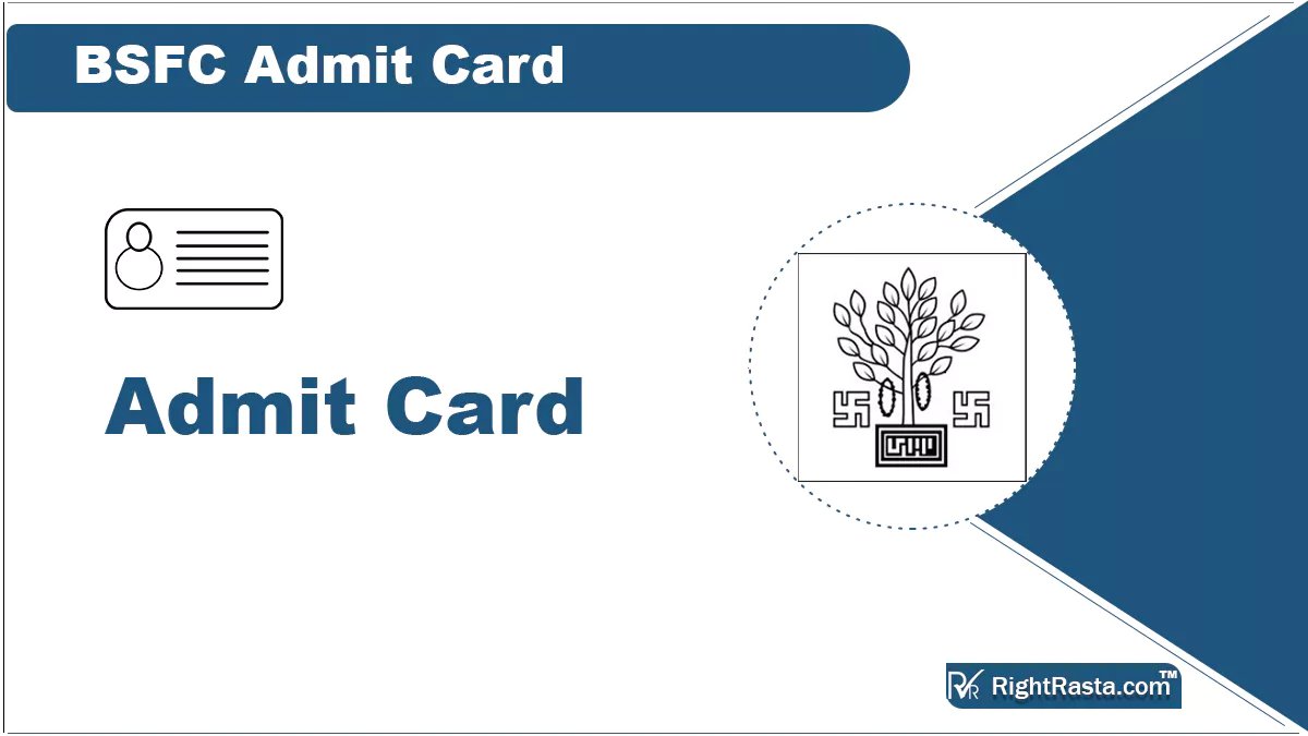BSFC Admit Card