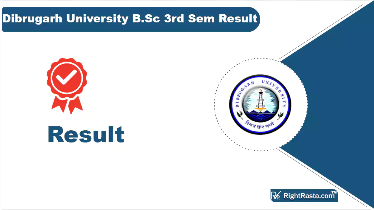 Dibrugarh University B.Sc 3rd Sem Result