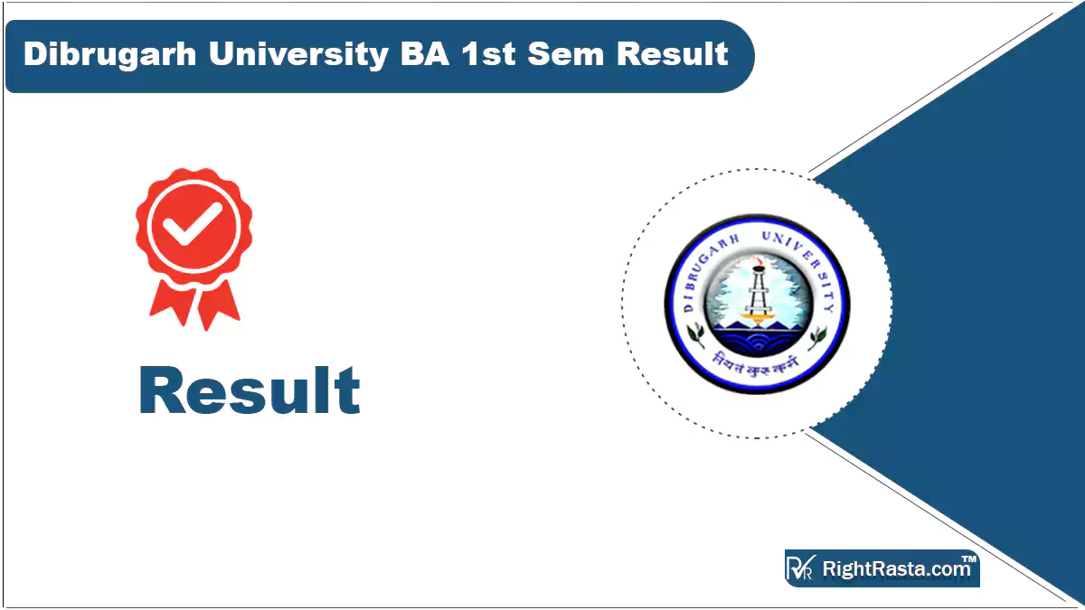 Dibrugarh University BA 1st Sem Result