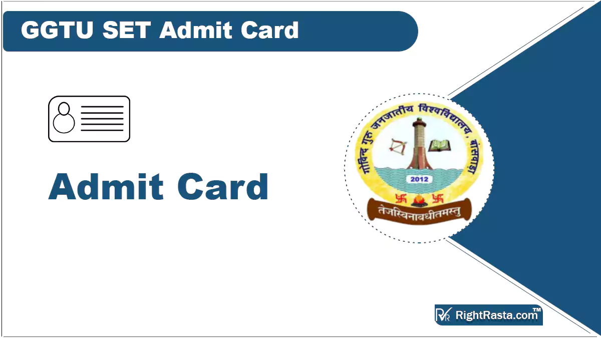 GGTU SET Admit Card
