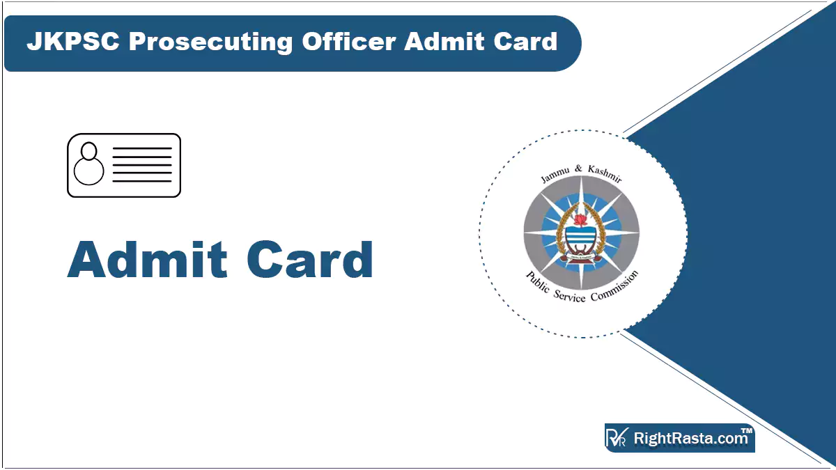 JKPSC Prosecuting Officer Admit Card