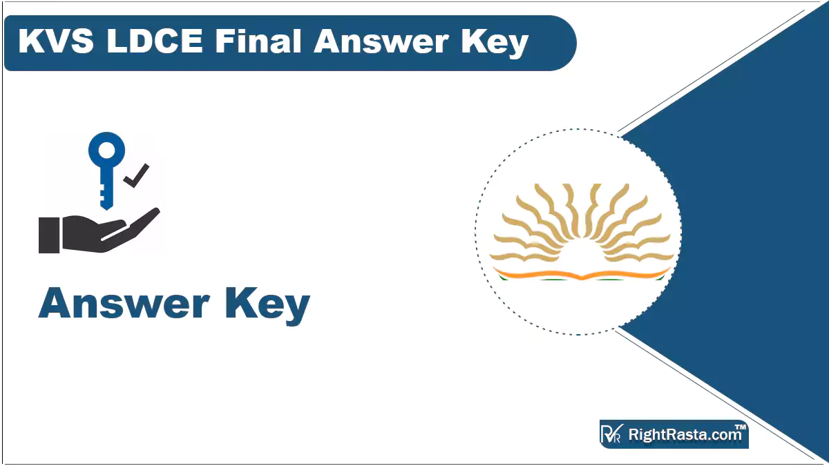 KVS LDCE Final Answer Key