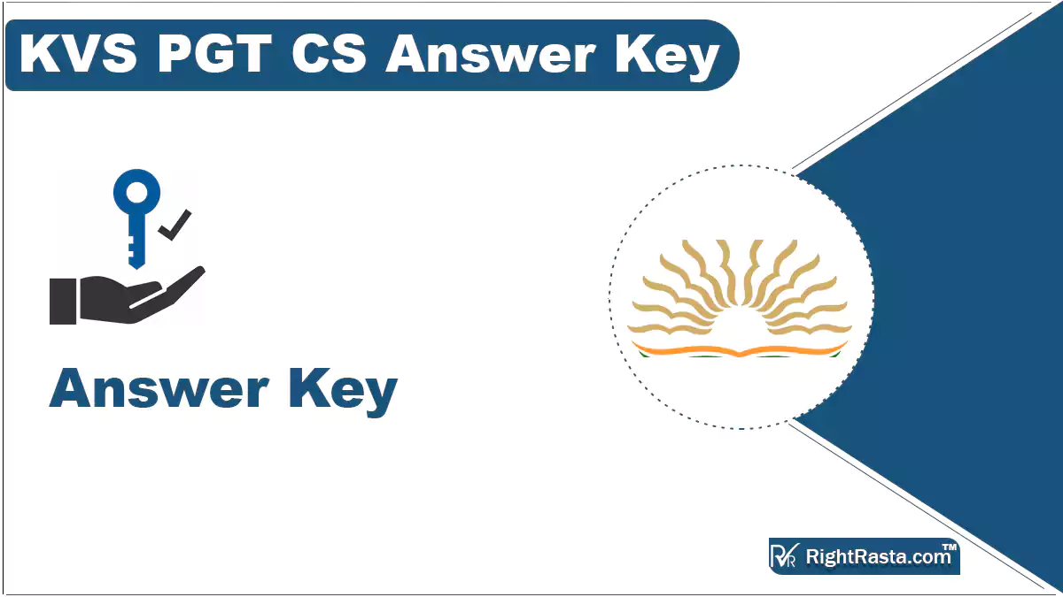 KVS PGT CS Answer Key