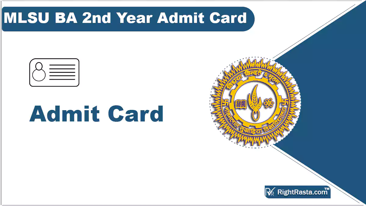 MLSU BA 2nd Year Admit Card