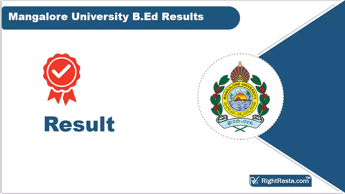 Mangalore University B.Ed Results