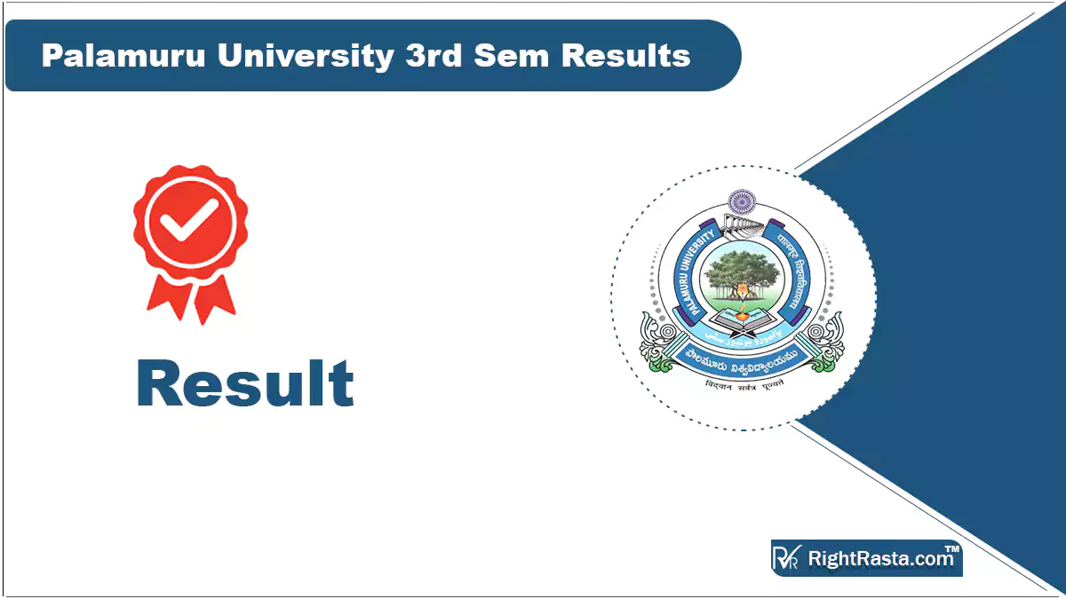 Palamuru University 3rd Sem Results