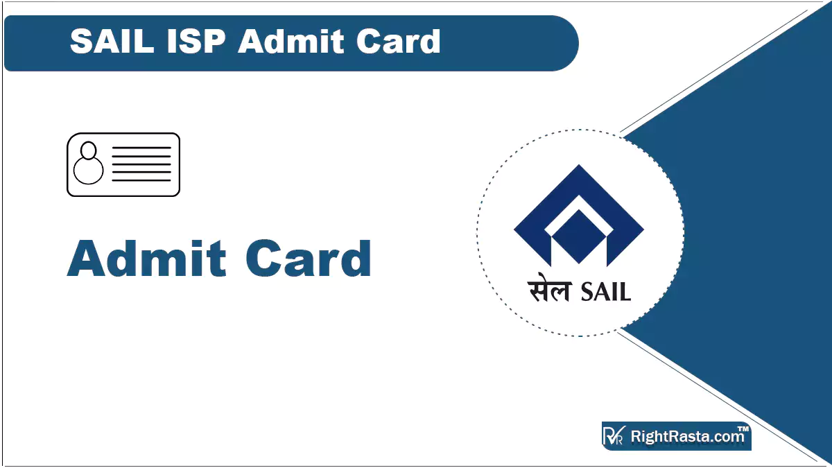 SAIL ISP Admit Card