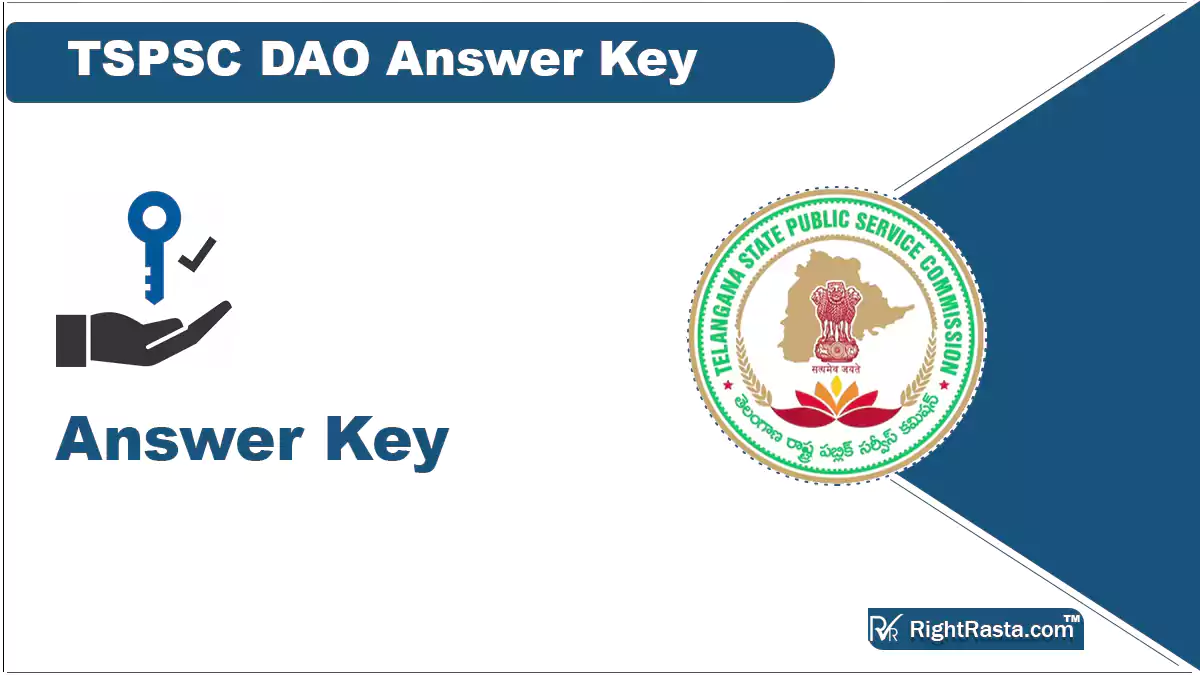 TSPSC DAO Answer Key